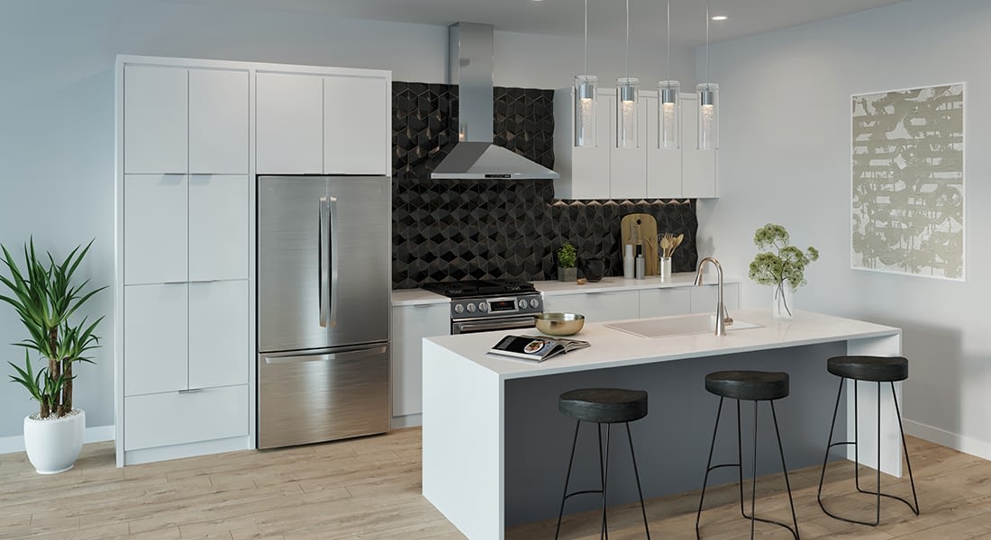 Townhome_Kitchen-White and Grey